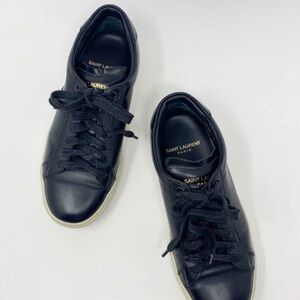 Saint Laurent YSL Classic Court SL / 06 Sneakers Black Leather 35 5